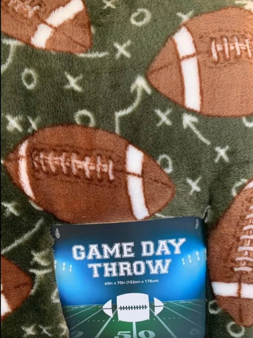 Berkshire Football NWT Throw 60x70 Oversized Plush Adirondack